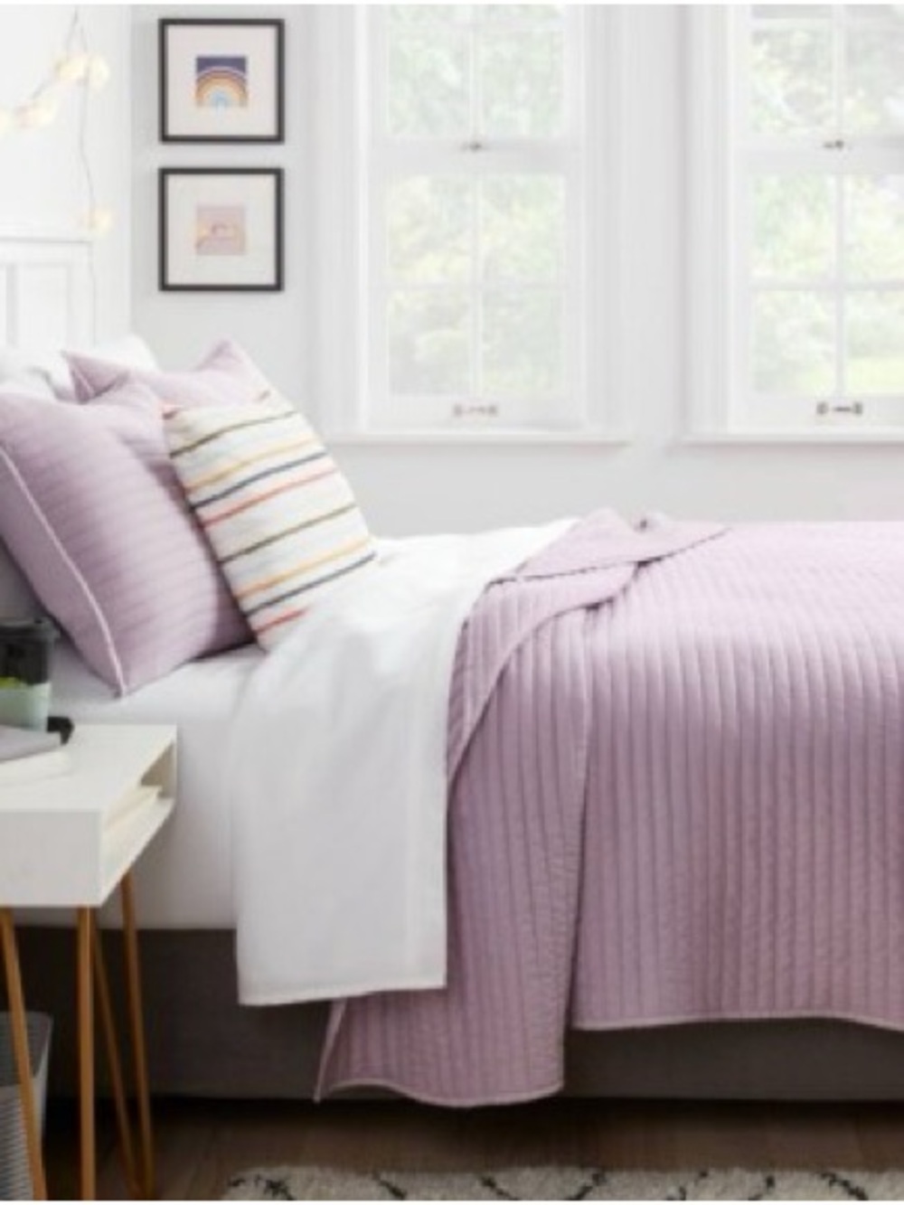 Room Essentials Lavender Quilted Coverlet Set with Shams